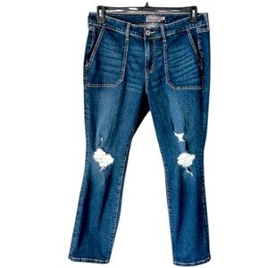 Torrid Distressed Crop Jeans with Stretch 10
